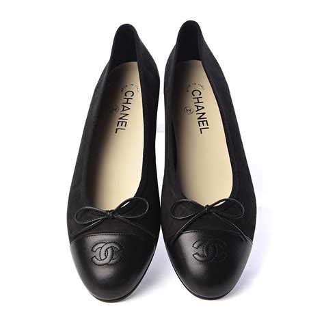 cap toe chanel|Chanel cap toe ballet flats.